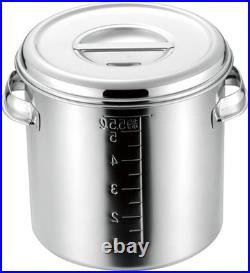 Akagawa Stainless Deep Stock Pot 30cm 21L with Lid Scale Japan SUS304