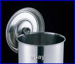 Akagawa Stainless Deep Stock Pot 30cm 21L with Lid Scale Japan SUS304