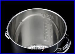 Akagawa Stainless Deep Stock Pot 30cm 21L with Lid Scale Japan SUS304