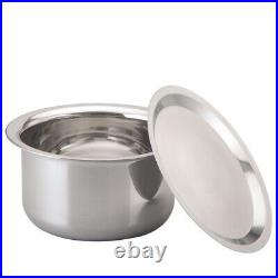 Alda Triply Stainless Steel Milk Pot Tope/Patila 10 Ltr 30cm With Lid Cookware