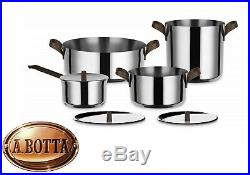 Alessi edo PU100S7 Cookware Set 7 Pieces in 18/10 Stainless Steel Pan Stockpot