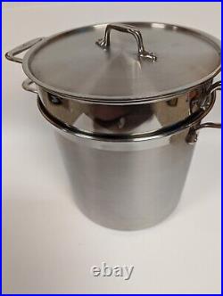 All-Clad 12QT Stainless Steel Multi-Pot Withlid, Perforated Insert & Steamer