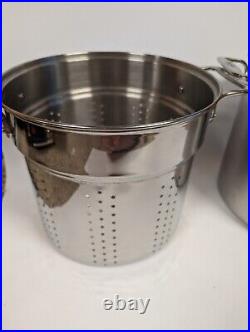 All-Clad 12QT Stainless Steel Multi-Pot Withlid, Perforated Insert & Steamer