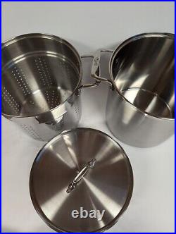 All-Clad 12QT Stainless Steel Multi-Pot Withlid, Perforated Insert & Steamer