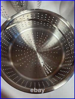 All-Clad 12QT Stainless Steel Multi-Pot Withlid, Perforated Insert & Steamer