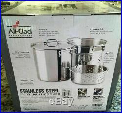 All-Clad 12 QT Stainless Steel Multi-Cooker Set NEW SEALED