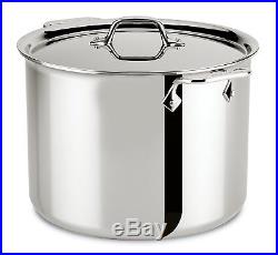 All-Clad 12 QT Stock Pot With Lid Stainless Steel 4512, Brand New