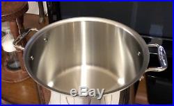 All-Clad 12 QT Stock Pot With Lid Stainless Steel Tri-Ply (No Factory Box)