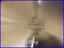 All-Clad 12 QT Stock Pot With Lid Stainless Steel Tri-Ply (No Factory Box)