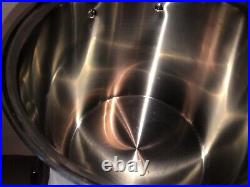 All-Clad 12 Qt Stock Pot Multi Cooker Steamer Strainer Large 4 Pieces Excellent