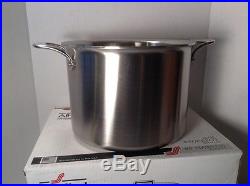 All Clad 12 Qt Stock Pot d5 5 Ply Brushed Stainless Steel BD55512 New w Lid