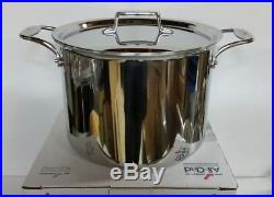 All Clad 12 Qt d5 Stock Pot SD55512 Polished Stainless 5 Ply New