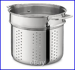 All-Clad 12-Quart Stainless Steel Multi-Cooker Kitchen Stock Pot Two Inserts Lid