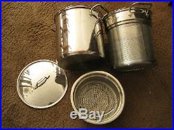 All-Clad 12 Quart Stainless Steel Pasta Stock Pot With 2 Strainers-GENUINE