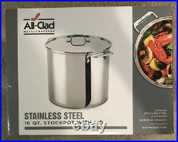 All-Clad 16-Qt. Stockpot With Lid Stainless Steel
