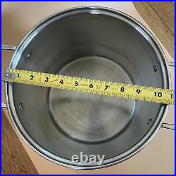 All-Clad 16-Qt. Stockpot With Lid Stainless Steel Great Condition Heavy Base