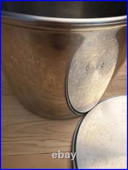 All Clad 16 Quart Stock Pot Stainless Steel Handles with Lid Soup Stew Boil