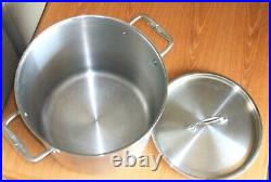 All Clad 16qt Stockpot Multi-ply Stainless Steel Brushed Made USA Large Soup Pot