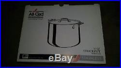 All Clad 3 ply Stianless 12QT 12 Quart Stock Pot Stainless with Lid NIB
