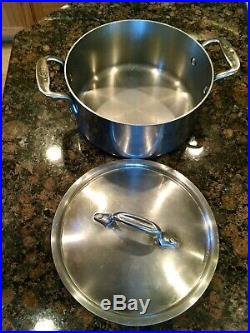All-Clad 3 qt. D3 Tri-Ply Stainless Steel Stockpot, double-handled, very good