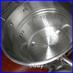 All-Clad 3pc Multi Pot 6 Quart Stainless Steel Pasta Pot, Lid & Strainer