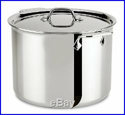 All-Clad 4512 Stainless Steel Tri-Ply Bonded 12- qt Stockpot with Lid