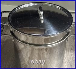 All-Clad 4 Piece Stainless 12 Quart Pot withStrainer, Steamer, and Lid