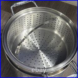 All-Clad 4 Piece Stainless 12 Quart Pot withStrainer, Steamer, and Lid