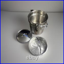 All-Clad 4 Piece Stainless 12 Quart Pot withStrainer, Steamer, and Lid
