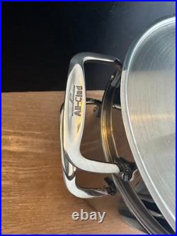 All-Clad 4pc Multi-Pot Stainless Steel Stock Strainer Steamer Insert & Lid 12 qt