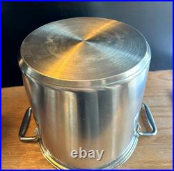 All-Clad 4pc Multi-Pot Stainless Steel Stock Strainer Steamer Insert & Lid 12 qt