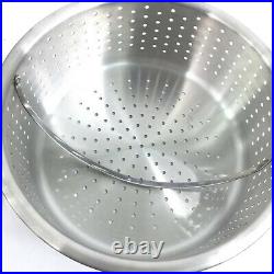 All-Clad 4pc Stainless Steel Multi-Cooker STOCK POT STEAMER STRAINER + LID