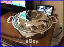 All Clad 5.5 Qt Try-ply Bonded Dutch Oven STOCK POT Polished Stainless Steel