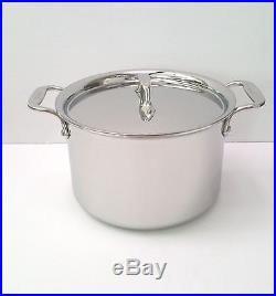 All Clad 5.5 qt. SOUP STOCK POT with LID #4505.5 Tri-Ply Polished Stainless NEW