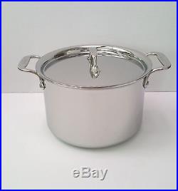 All Clad 5.5 qt. SOUP STOCK POT with LID Tri-Ply Polished Stainless #4505.5 NEW