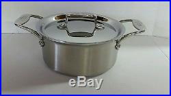 All-Clad 5 Ply 3-Qt. QUART Casserole d5 BRUSHED Stainless Steel