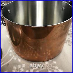 All Clad 5 Quart Copper Stainless Steel Soup Pot Copper Silver With Lid