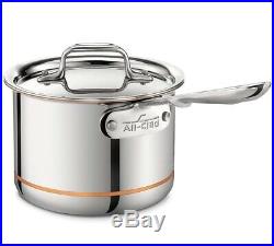All-Clad 6508 SS Copper Core 2qt Saucepan Stainless Steel