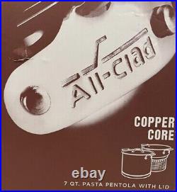 All-Clad 6807-SS Copper Core 7 Quart Pasta Pentola Colander Insert Stock Pot Wow