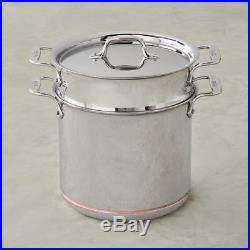 All-Clad 6807 Stainless Steel Copper Core 5-Ply Flared 7-Qt Stock Pasta Pentola
