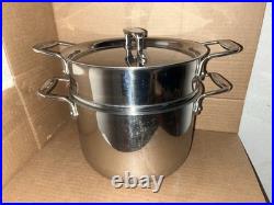 All-Clad 6Qt Stainless Steel Pasta Pot and Insert Cookware With Lid