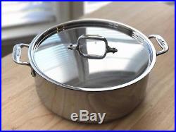 All Clad 6 Quart Soup Pot with Lid Stainless Steel Pan Stock Cooking AllClad and