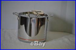 All Clad 7 Qrt Copper Core Stainless Steel Stock Pot Sauce Pan WithLid First Qlty