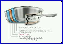 All-Clad 7 Quart Copper Core 5-Ply Stainless Steel Stockpot With LidNEW