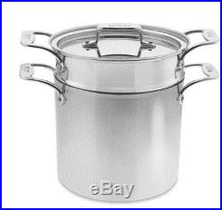 All Clad 7 quart d5 Pasta Pentola Stock Pot Brushed Stainless New Boxed BD55807