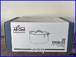 All-Clad 8QT Stainless Steel Stockpot with Lid, 4508 Brand New FREE SHIP