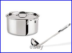 All-Clad 8-Qt 4408 SS D3 8-qt Ultimate Soup Pot with All-clad 14-inch Ladle