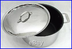 All-Clad 8-Quart Nonstick Stock Pot with Lid- Tri-Ply Stainless 4508 NS R2 -NEW