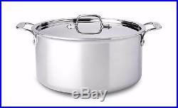 All-Clad 8-Quart Stock Pot with Lid- Tri-Ply Stainless 4508 -NEW