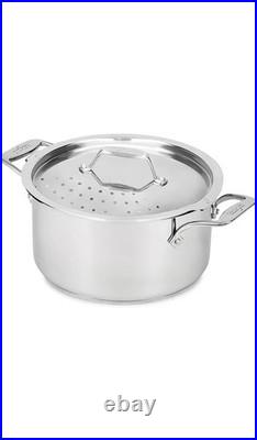 All-Clad All Clad Simply Strain Stainless Steel Stockpot With Lid 8 Quart NEW